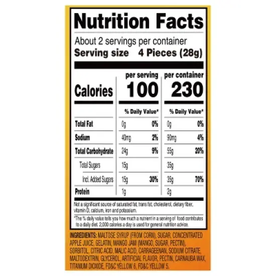 AMOS Peelerz Mango Gummy Checklane Candy - 2.29oz image {2}