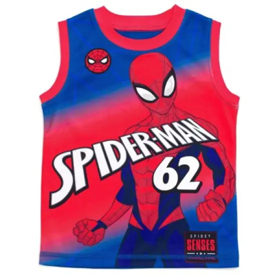 Marvel Spider-Man Miles Morales Mesh Tank Top Shirt and Shorts Toddler to Big Kid image {3}