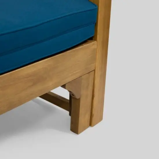 Long Beach Acacia Wood Extendable Patio Daybed Sofa Teak - Christopher Knight Home image {4}