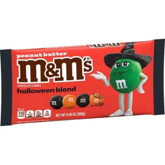 M&M's Peanut Butter Halloween Black and Orange Milk Chocolate Candy Bag - 9.48 oz image {7}