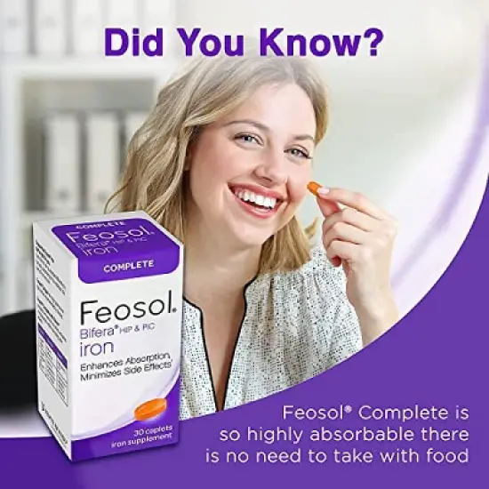 Feosol Complete With Bifera Iron, 30 Count image {2}