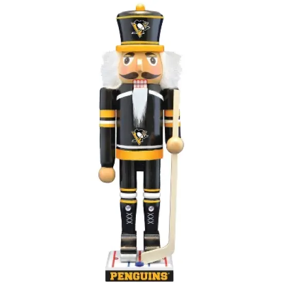 MasterPieces NHL Pittsburgh Penguins Team Nutcracker - Game Day Collectible Wood Decor image {1}
