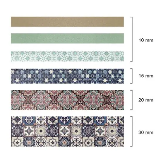 Wrapables Decorative Washi Tape Box Set for DIY Arts & Crafts, Scrapbooking, Diary, Stationery, Card-Making, Gift Wrapping (12 Rolls) image {1}