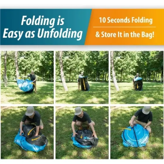 Zone Tech Instant pop Up Beach Tent Canopy - Portable Sun Shade Shelter 2-3 person Easy Set Up Canopy Tent with Carry Bag for Outdoor Activities image {7}
