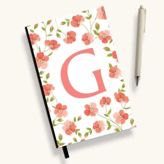 Personalization Mall Flowery Initial Personalized Journal image {8}