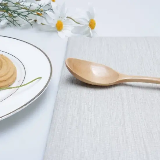 Unique Bargains Kitchen Wooden Soup Spoons for Eating Mixing Stirring Cooking 7.1" Long 1 Pc image {3}