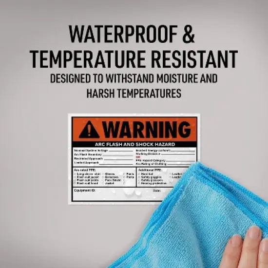 Avery Arc Flash/Shock Warning Labels, Waterproof, UV Resistant, Preprinted, Handwrite-Only, 3.5" x 5", 100 Warning Decal Labels image {5}