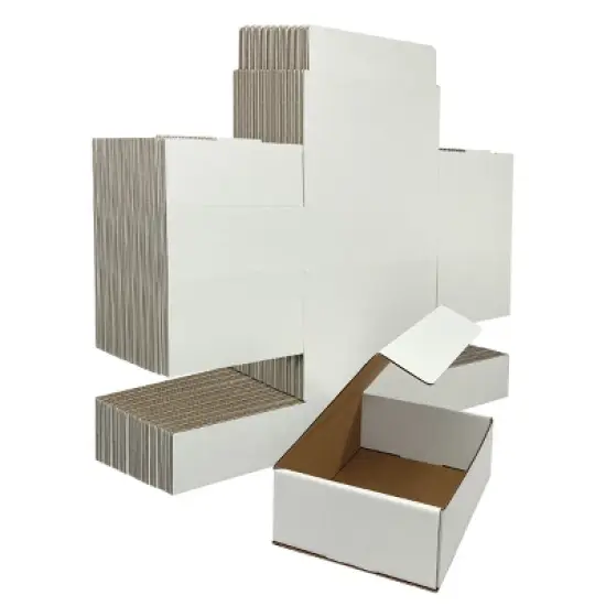 UBMOVE Bulk Pack of 50 White Corrugated Mailer and Literature Boxes (9" x 6.5" x 1.75") image {5}