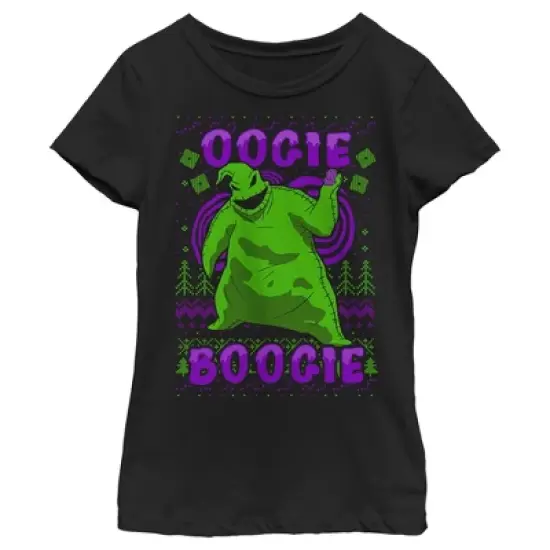 Girl's The Nightmare Before Christmas Oogie Boogie Ugly Sweater T-Shirt image {3}