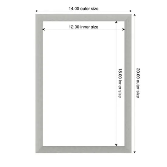 Amanti Art Silver Leaf Framed Dry Erase Magnetic Board image {4}