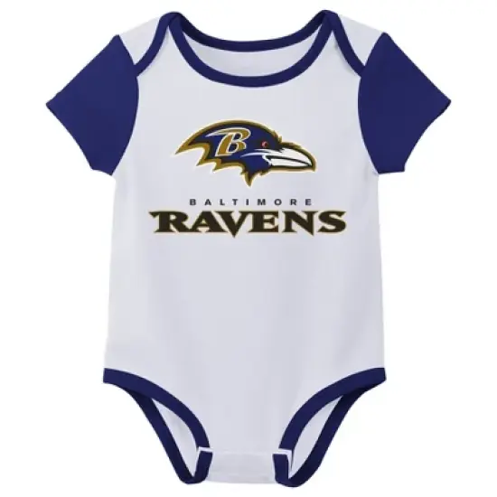 NFL Baltimore Ravens Infant Boys' AOP 3pk Bodysuit image {2}