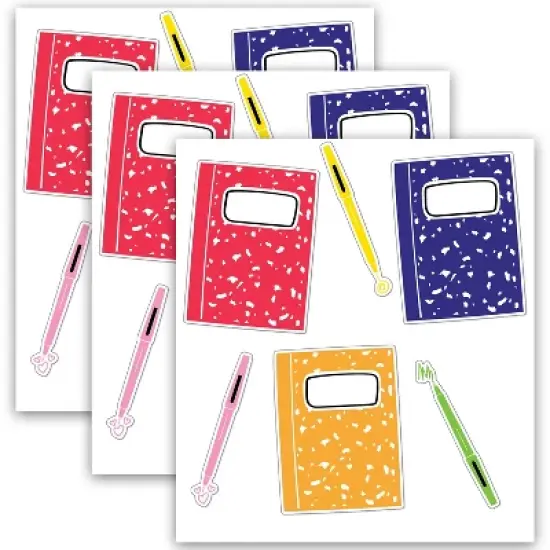 Carson Dellosa Education Notebooks and Pens Cut-Outs, 36 Per Pack, 3 Packs image {4}