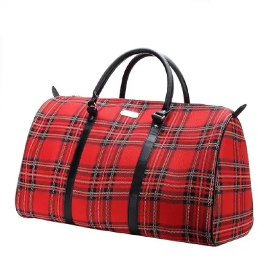 Signare USA Royal Stewart Tartan Red Big Holdall/Duffel Bag image {3}