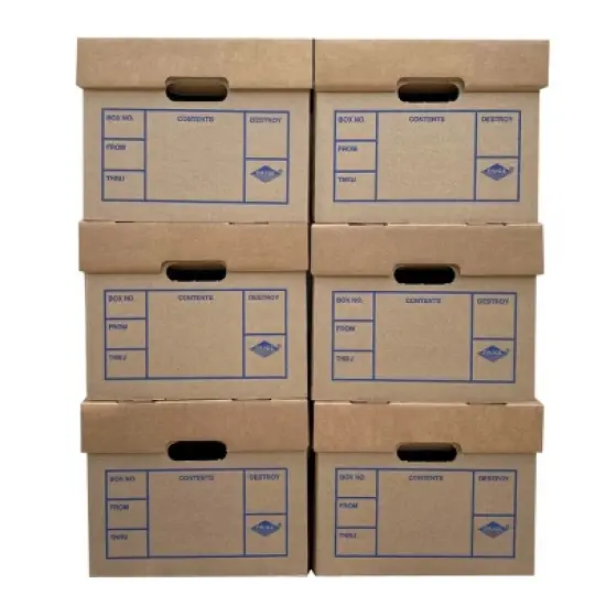 UBMOVE File Moving Boxes 200# Strength, Small, 15 x 12 x 10 Inches, 6 Pack image {3}