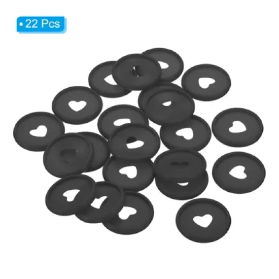 Unique Bargains Plastic DIY Notebook Planner Heart Book Binding Discs 22 Pcs image {2}