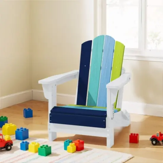 Hyleory Kids' Outdoor Adirondack Chair - Durable HDPE Kids' Patio Chair image {16}