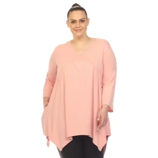 Plus Size Empire Cut V-Neck Tunic Top image {7}