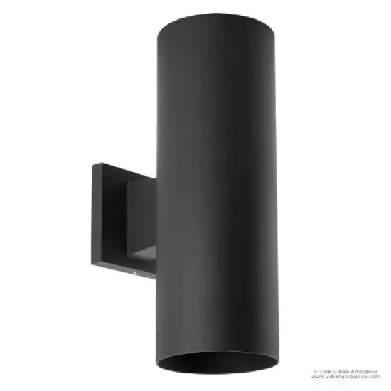 Urban Ambiance Luxury Contemporary Outdoor Wall Light,  14"H x 5"W,  Midnight Black Finish, UHP1062 image {6}