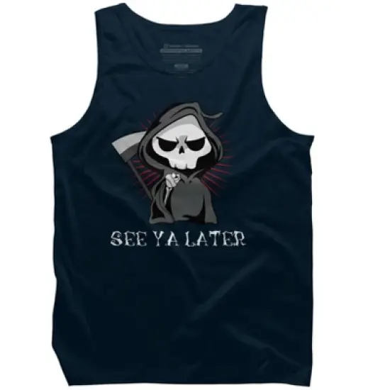 Men's Design By Humans See Ya Later Halloween T Shirt By thebeardstudio Tank Top image {6}