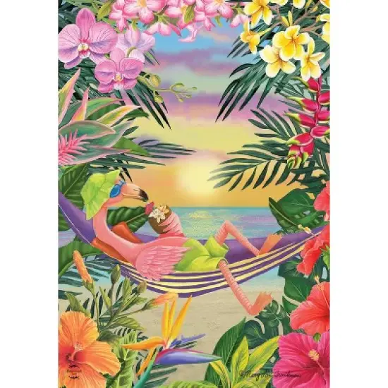 Briarwood Lane Summer Garden Flag 18x12.5 For Outdoor Five O'clock Flamingo Garden Flag Flag For Summer Garden Flag Flags For Outside image {2}