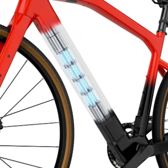 Vanpowers Adult UrbanCross Pro 2.25' Step-Over Electric Bike - Red/Black L image {3}