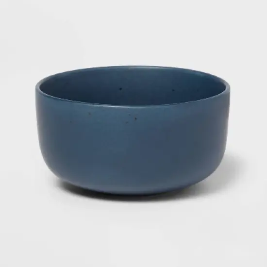 12pc Stoneware Tilley Dinnerware Set Blue - Threshold&trade;: Solid Dish Set, Microwave & Dishwasher-Safe, Service for 4 image {4}