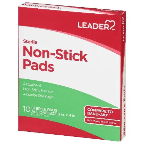 Leader Sterile Non-Stick Pads 10 ea image {1}