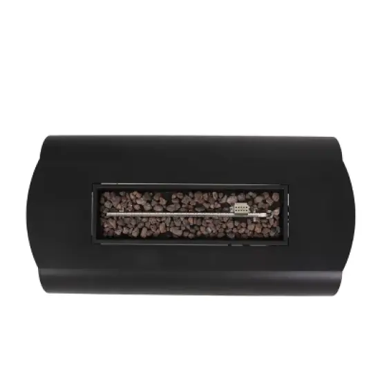 Shenandoah Outdoor 50000 BTU Rectangular Fire Pit Dark Gray/Wood - Christopher Knight Home image {7}