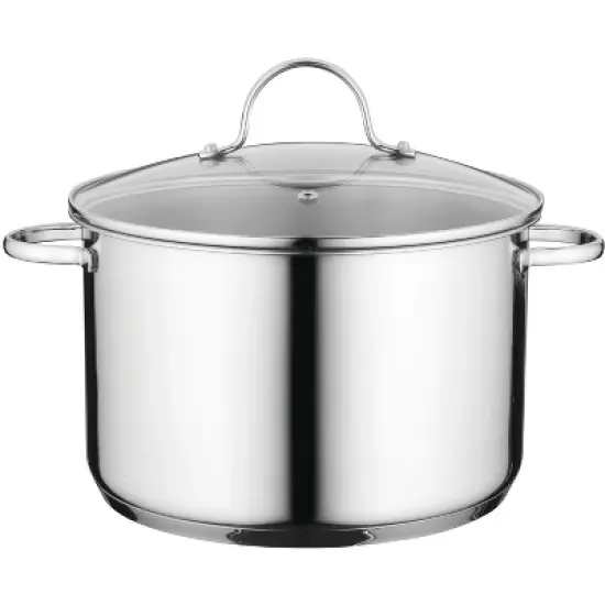 BergHOFF Comfort 18/10 Stockpot Stainless Steel, Glass Lid, Induction Cooktop Ready image {7}