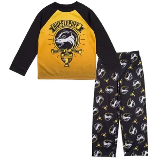 Harry Potter Hufflepuff Ravenclaw Slytherin Gryffindor Girls Pajama Shirt and Pants Little Kid to Big Kid image {12}