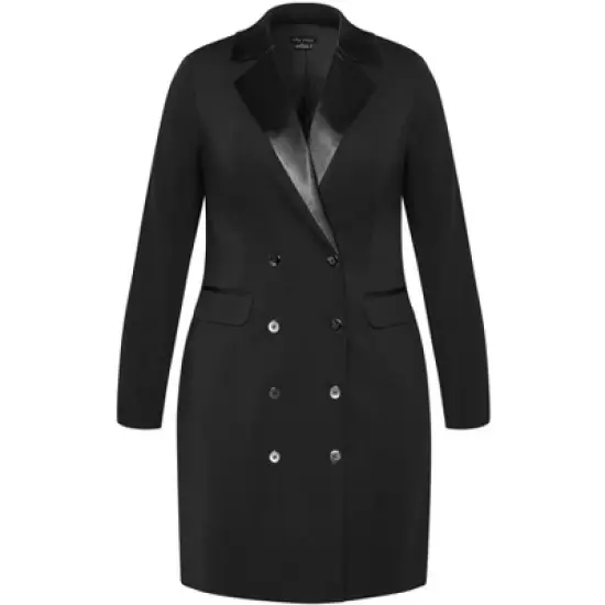 Women's Plus Size  Tuxedo Dress - black | CITY CHIC image {2}