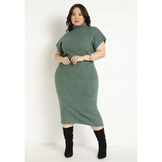 ELOQUII Women&rsquo;s Plus Size Short Sleeve Sweater Dress image {3}