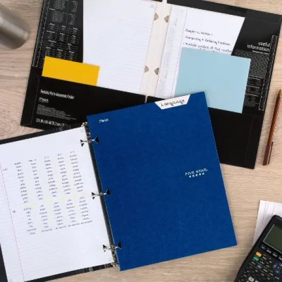 Mead Five Star 4 Pocket Solid Paper Folder (Colors May Vary): Multicolor Stationery, 3 Hole Punched, 25 Sheet Capacity image {5}