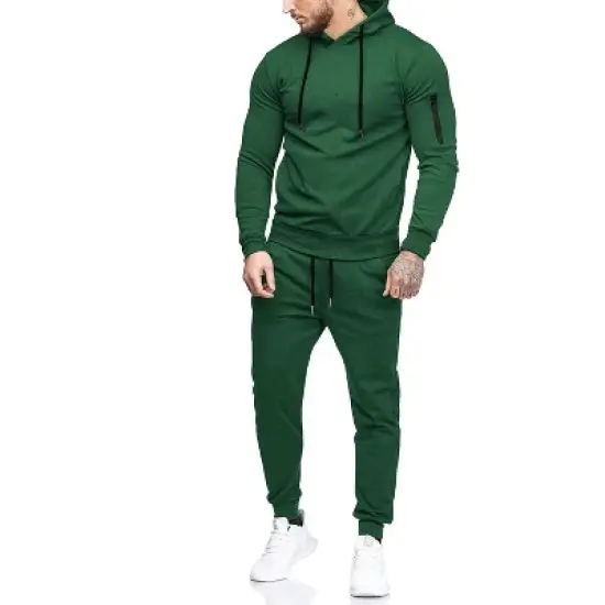 COOFANDY Men's Tracksuit 2 Piece Hooded Athletic Sweatsuits Casual Running Jogging Sport Suit Sets image {7}