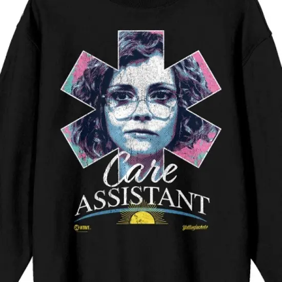 Yellowjackets "Care Assistant" Adult Black Crew Neck Sweatshirt image {1}