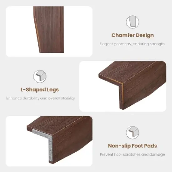 Farmhouse Dining Table - 71" Rustic Brown Wooden Kitchen Table with Sturdy Frame, Seats 6-8 People for Dining Room & Kitchen image {3}