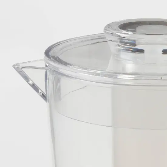 2.4L Plastic Pitcher - Room Essentials&trade;: Clear Drink Server, Dishwasher-Safe, Cold Beverages, 9.5" Height image {2}