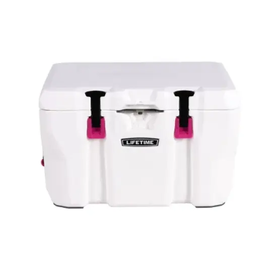Lifetime 55 Quart High Performance Cooler, White and Pink (91245) image {10}