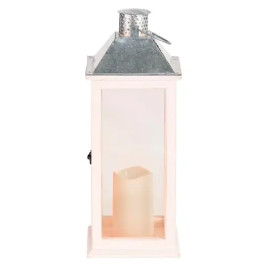 Dicksons Lantern Lighthouse John 12:46, White 17 x 6.5 Inch Wood/Glass Decorative Candle Holder, image {2}