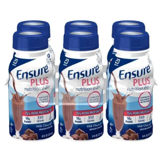 Ensure Plus Nutrition Shake Milk Chocolate - 6 ct/48 fl oz image {5}