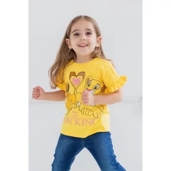 Disney Pixar Cars Lightning McQueen Tow Mater Girls 2 Pack T-Shirts Toddler to Big Kid image {2}