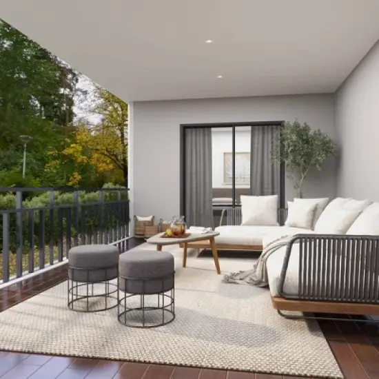 Metal Fabric Patio Garden Stool - Olivia & May image {11}