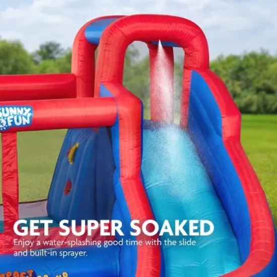 Sunny & Fun Small Inflatable Kids Backyard Water Slide Park image {4}