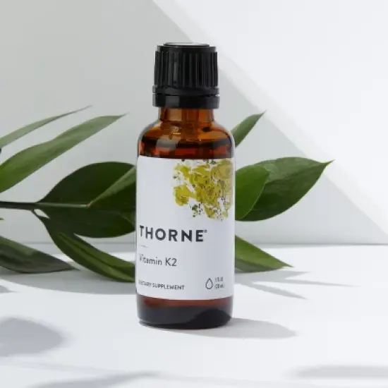 THORNE Vitamin K2 Liquid (1 mg per drop) - Concentrated Vitamin K2 Supplement for Heart and Bone Support* - 1 Fl Oz image {2}