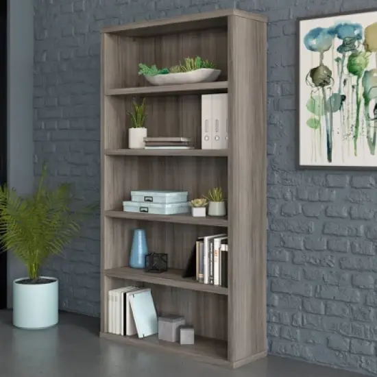 65.984" 5 Shelf Bookcase Hudson Elm - Sauder image {1}