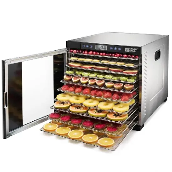 Magic Mill 11-Tray Jumbo Stainless Steel Food Dehydrator, Pro Model for Jerky, Fruit, Herbs image {7}