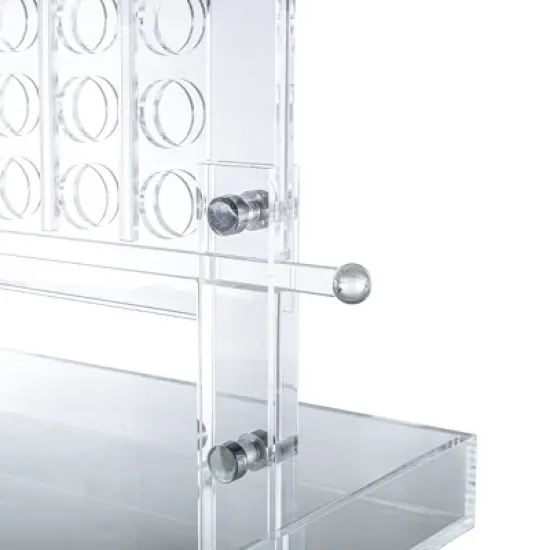 Trademark Games Acrylic 4 in a Row Game - Fun Strategy Game,Tabletop Decoration and Functional Desk Decor- Black and White image {4}