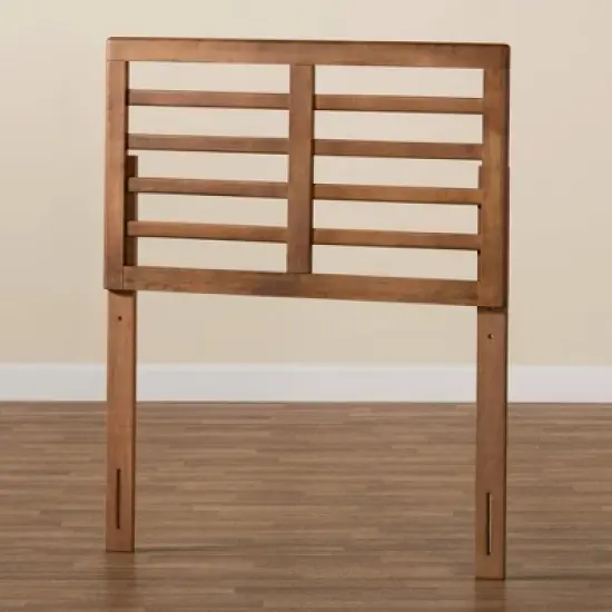 Twin Salome Wood Open Slat Headboard Walnut - Baxton Studio image {3}