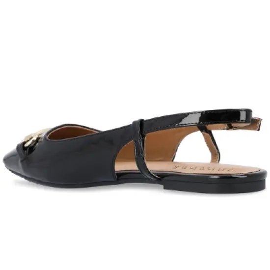 Journee Collection Womens Ceecy Tru Comfort Foam Sling Back Buckle Square Toe Flats image {6}