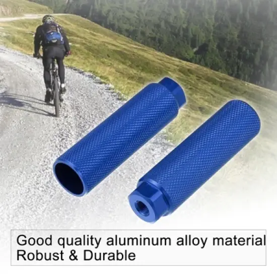 Unique Bargains Universal Aluminum Alloy Axle Rear Foot Pegs Footrests for BMX Bike Bicycle Fit 3/8 Inch 2 Pair image {4}